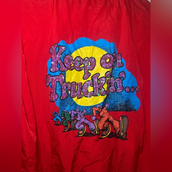 Vintage Grateful Dead Keep on Truckin Red Windbreaker Unbranded Women’s Size S - Picture 6 of 6